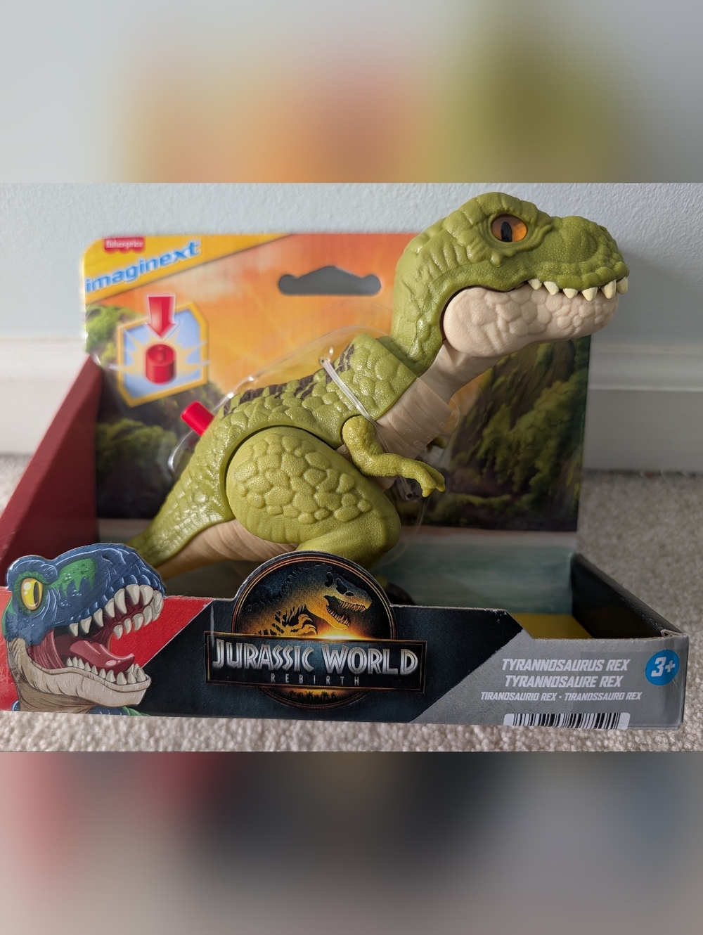 Jurassic World Rebirth Green Dino Figure - Tyrannosaurus Rex Toy Imaginext
